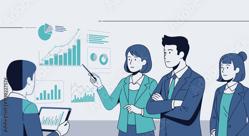 Business Meeting Presentation Illustration Corporate Teamwork Graphics