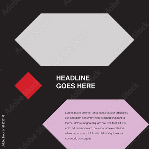 diamond shape social media template