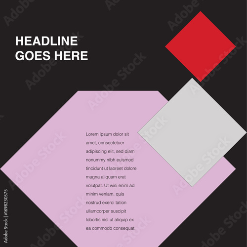 diamond shape social media template eps