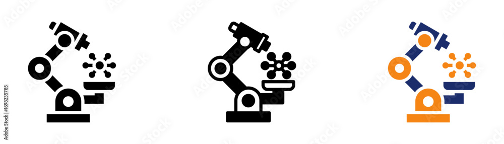 Fototapeta premium Nanotechnology Icon Collection Glyph & Mixed Style 