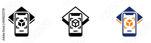 Augmented Reality Icon Collection Glyph & Mixed Style 