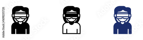 Virtual Reality Icon Collection Glyph & Mixed Style 