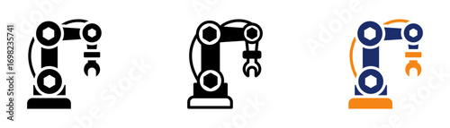 Robotics Icon Collection Glyph & Mixed Style 
