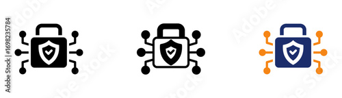 Cybersecurity Icon Collection Glyph & Mixed Style 