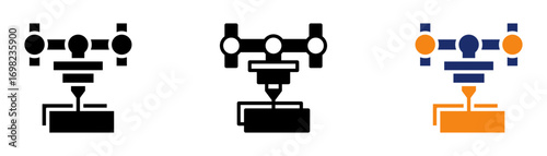 3D Printing Icon Collection Glyph & Mixed Style 