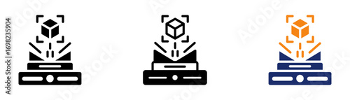 Holographic Displays Icon Collection Glyph & Mixed Style 