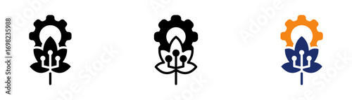 Green Tech Icon Collection Glyph & Mixed Style 
