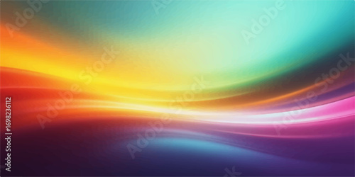 Abstract colorful wavy background with bright rainbow colors and smooth motion design
