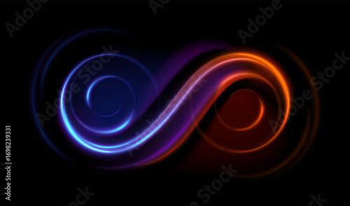 Infinity color light lines background