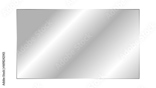 Transparent shiny glass plate. Clear glass showcase on a transparent background. Realistic laptop or TV screen glare or reflection. Vector illustration.
