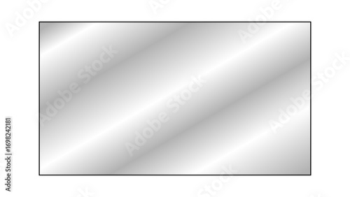 Transparent shiny glass plate. Clear glass showcase on a transparent background. Realistic laptop or TV screen glare or reflection. Vector illustration.