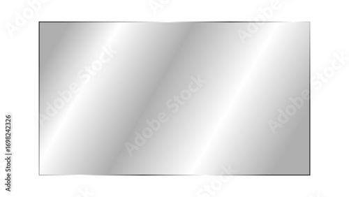 Transparent shiny glass plate. Clear glass showcase on a transparent background. Realistic laptop or TV screen glare or reflection. Vector illustration.