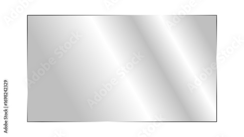 Transparent shiny glass plate. Clear glass showcase on a transparent background. Realistic laptop or TV screen glare or reflection. Vector illustration.