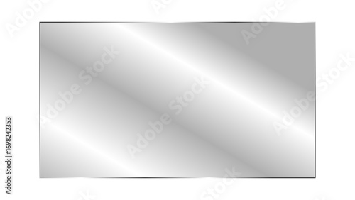 Transparent shiny glass plate. Clear glass showcase on a transparent background. Realistic laptop or TV screen glare or reflection. Vector illustration.