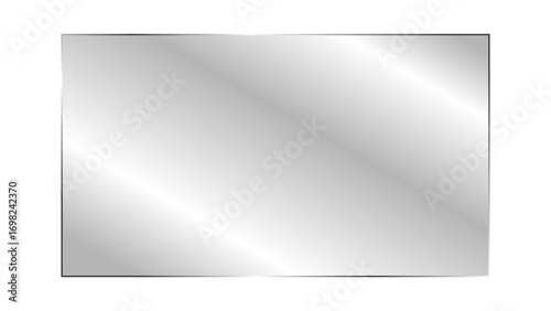 Transparent shiny glass plate. Clear glass showcase on a transparent background. Realistic laptop or TV screen glare or reflection. Vector illustration.