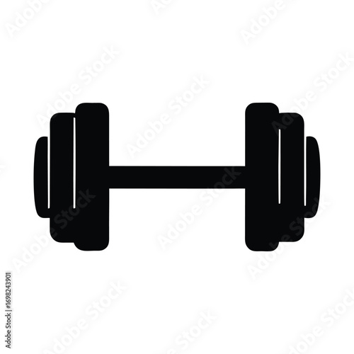 Strength Training Icon Dumbbell Vector Illustration, Perfect for Fitness Apps, Gym Logos, and Workout Designs