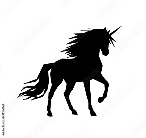 unicorn silhouette vector illustration