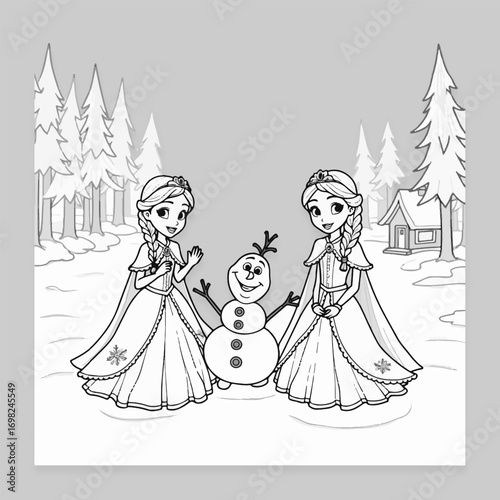 bride sister fashion style vector desgine