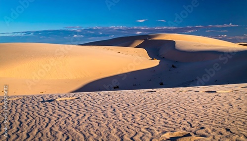 Fototapeta Naklejka Na Ścianę i Meble -  Vast white sand dunes at sunset