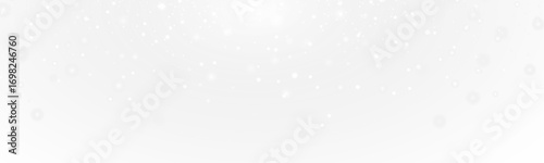 Soft, glowing snowflakes descend from above, scattered across a clear background. Each flake sparkles subtly, enhancing the winter charm. Suitable for seasonal themes. PNG