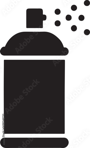 Spray paint can icon, aerosol, graffiti, art, street art and creative design EPS vector.