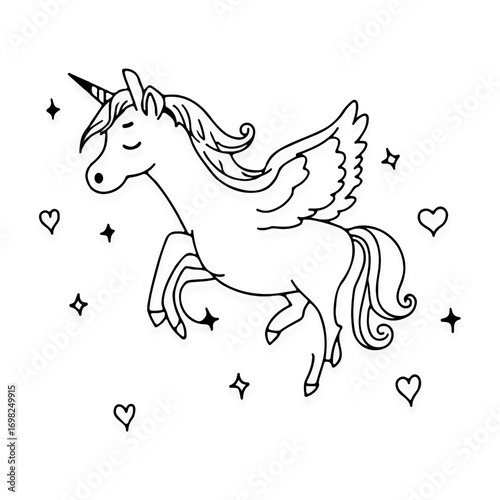 Unicorn art vector desgine