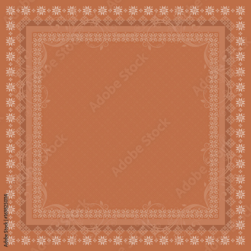 Pretty scarf floral print. Folk style millefleurs. Floral cute background for shawl print, textile, covers, surface, scrapbooking, decoupage. Bandana, pareo, home textile design