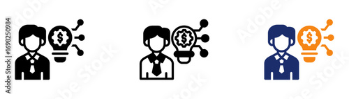 Tech Entrepreneurship Icon Collection Glyph & Mixed Style 