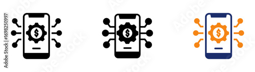 Fintech Icon Collection Glyph & Mixed Style 