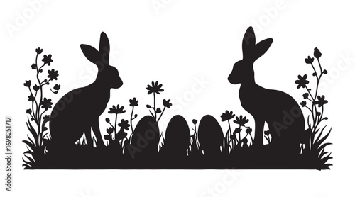 easter bunny silhouette