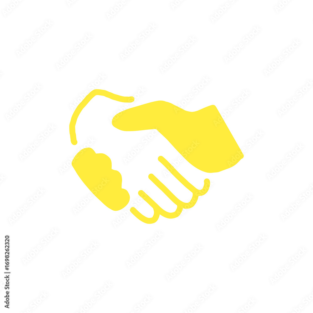 Obraz premium Handshake Partnership Icon / 握手とパートナーシップのアイコン（契約・信頼・協力）