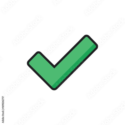 Green Checkmark Icon Minimal Design