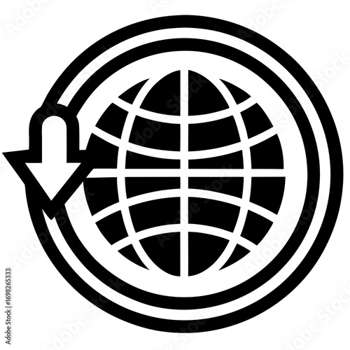 Global Remittance Icon Vector Illustration