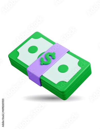 3D rendered illustration of money