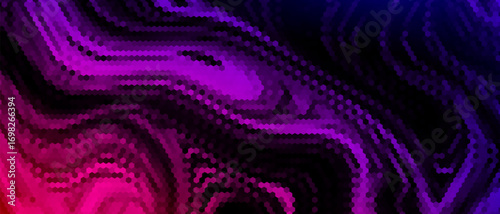 Blue pink abstract background with vibrant gradient colors effect decoration. Modern graphic design element hexagon patterns style concept for web banner, art, flyer, card, or brochure cover