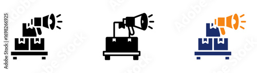 Product Marketing Icon Collection Glyph & Mixed Style 
