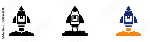 Product Launch Icon Collection Glyph & Mixed Style 