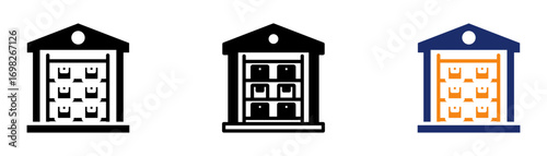 Product Storage Icon Collection Glyph & Mixed Style 
