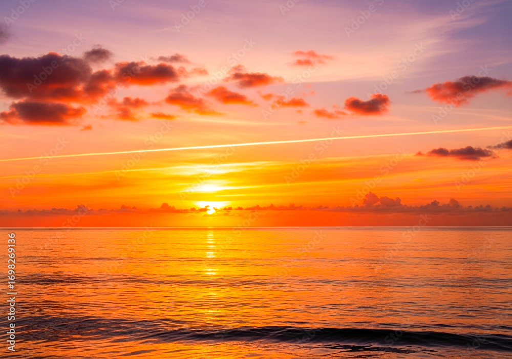 Fototapeta premium sunset over the sea background image