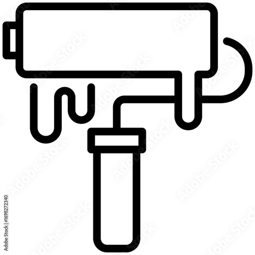 paint roller icon isolated on white background. vector illustration icon for construction tools