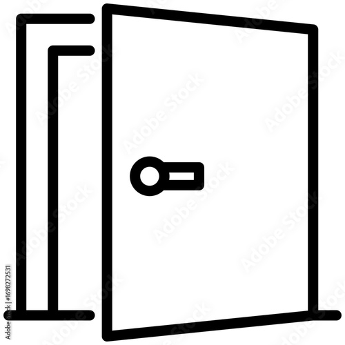 door icon isolated on white background. vector illustration icon for construction tools