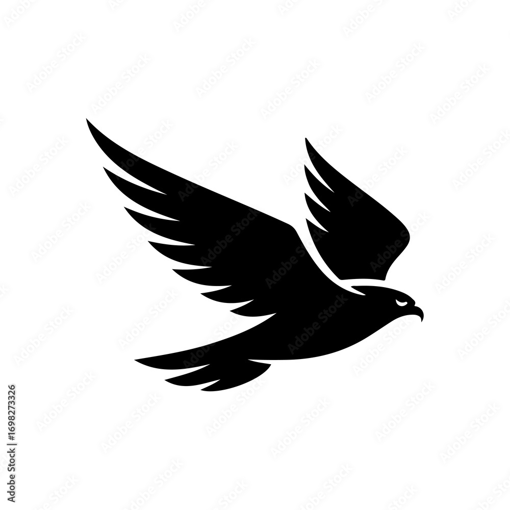 Obraz premium Soaring Falcon Silhouette Powerful Symbol of Freedom and Vision