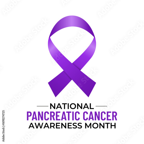 November is Pancreatic Cancer Awareness Month, dedicated to early detection, patient support, and research. Concept for healthcare and medicine. Banner poster, social media, background design. eps 10.