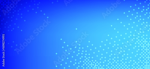 Gradient blue abstract background features a scattered array of diamond shapes, transitioning from dark blue to light blue, creating a modern, textured, and visually appealing design