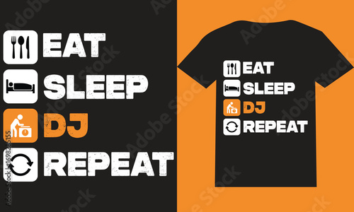 Cool Dj Music Lover T-Shirt Design