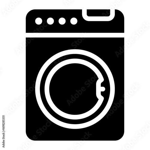washing machine glyph icon