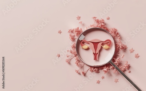 A close-up view of the female reproductive system, symbolizing health and awareness