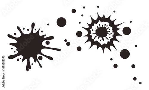 ink blots vector 