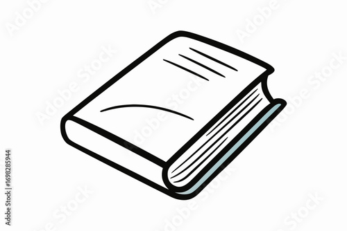 Open book with bookmark isolated on white background vector illustration