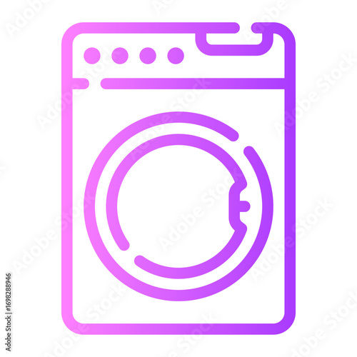 washing machine gradient icon